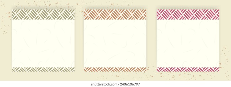 New Year's background illustration. A beautiful background with Japanese patterns.
