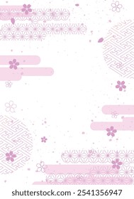 Ilustração de fundo de Ano Novo. Um belo fundo com padrões japoneses.