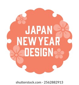 New Year's background illustration. A beautiful background with Japanese patterns.
