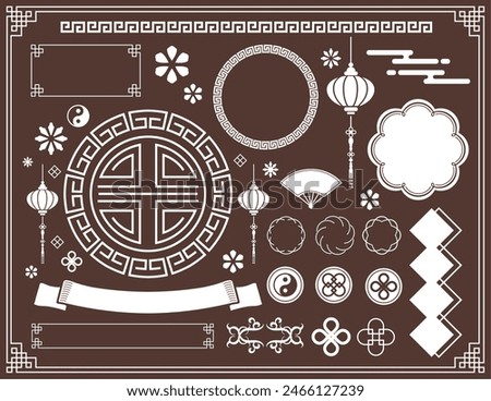 New Year's background illustration. A beautiful background with Japanese patterns.
