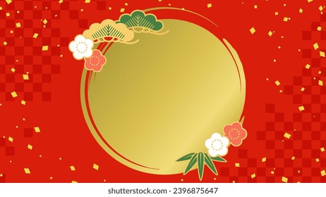 New Year's background illustration with a gorgeous image (banner template for New Year's sale)