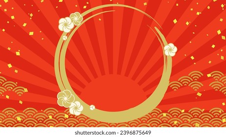 New Year's background illustration with a lively image (banner template for New Year's sale)