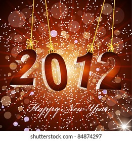 New Year's background with the numbers 2012