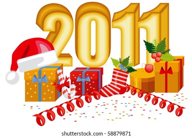 New year's background. Vector illustration