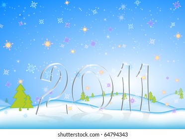 New Year's background  new year 2011