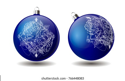 New Year's ball with beautiful boho print.