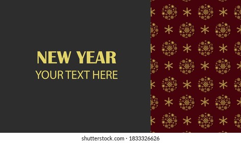 New year's banner with decorative elements