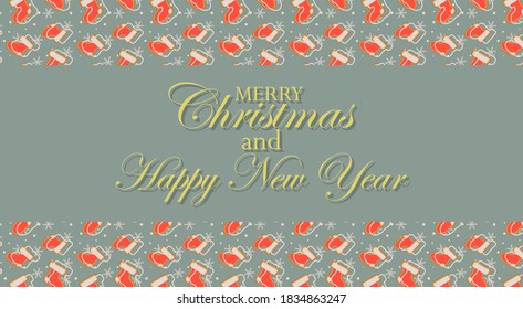 New year's banner with decorative elements