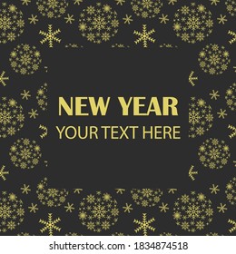 Banner de Año Nuevo con elementos decorativos