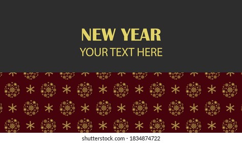 Banner de Año Nuevo con elementos decorativos 2