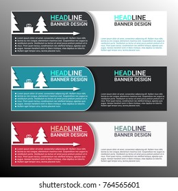 New years banner design with place for text. Vector illustration