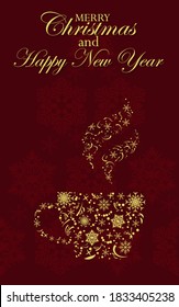 New year's banner, postcard with space for text