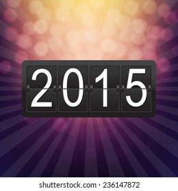 New Years Black Counter With Gradient Mesh, Vector Illustration