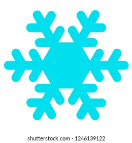 New Year's blue snowflake