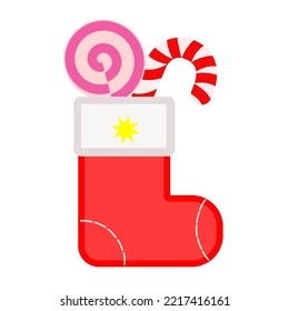 New Year's boot with sweets, sweets.