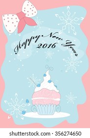 New Year's cakes,vector illustration
