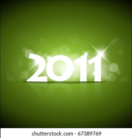 New Years card 2011 with back light and place for your text
