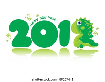 New Years card 2012 with dragon