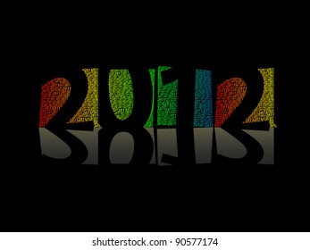 New Years card 2012 made by numbers 2012