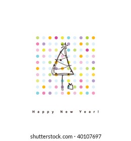 Tarjeta del año nuevo