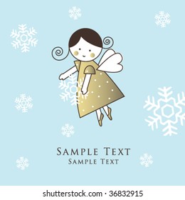 New year's card with angel