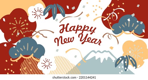New Year's card New Year's background illustration
