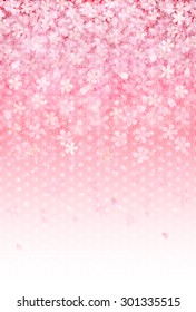 New Year's card cherry background