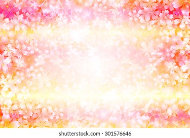 New Year's card cherry background