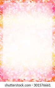 New Year's card cherry background