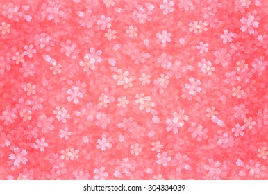 New Year's card cherry background