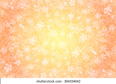 New Year's card cherry background