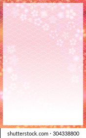 New Year's card cherry background