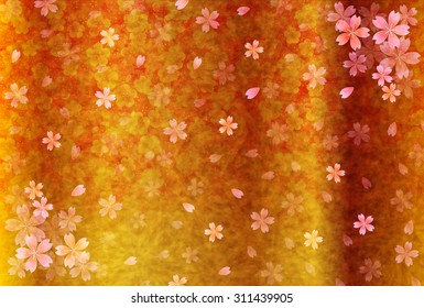 New Year's card cherry background
