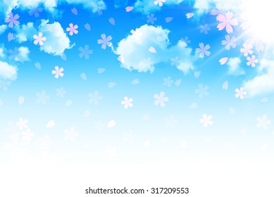 New Year's card cherry background