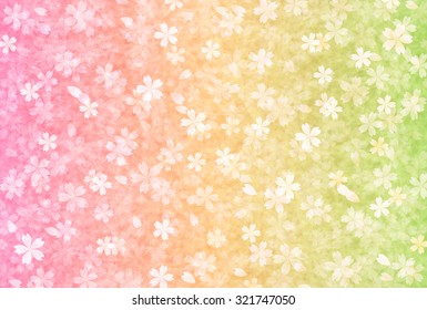 New Year's card cherry background