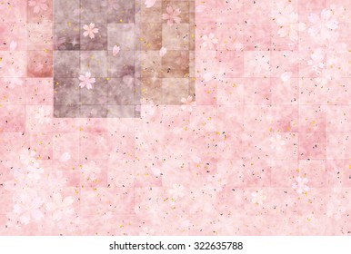New Year's card cherry background
