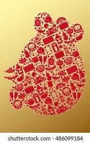 A New Year's card in a chicken year