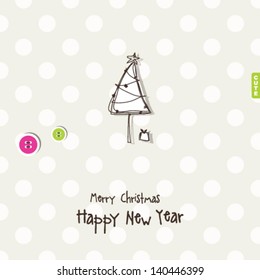 Tarjeta de Año Nuevo con espacio de copia