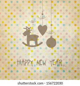 New year's card with copy space