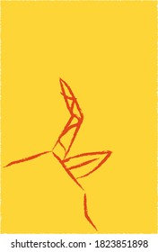 New Year's card of cow silhouette 2021