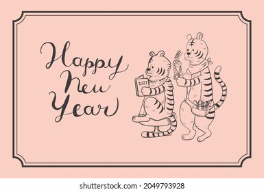 New Year's card design for beauticians in 2022.