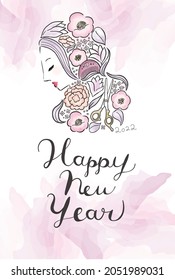 New Year's card design for beauticians in 2022.