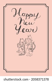 New Year's card design for beauticians in 2022.