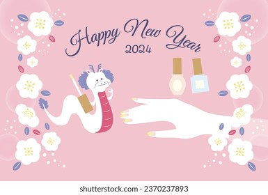 New Year's card for Dragon Nail Salon