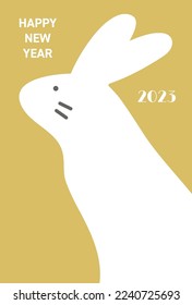 New Year's card frame for the year of the rabbit in 2023