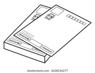 New Year's card. greeting card. Japanese traditional culture. Vector illustration. Translation : New Year’s greetings.