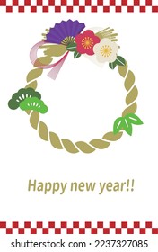New Year's card illustration vector material