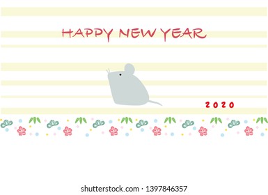 New Year's card with lots of rats.