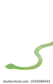 New Year's card material for 2025 with a simple snake silhouette