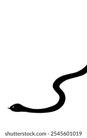 New Year's card material for 2025 with a simple snake silhouette